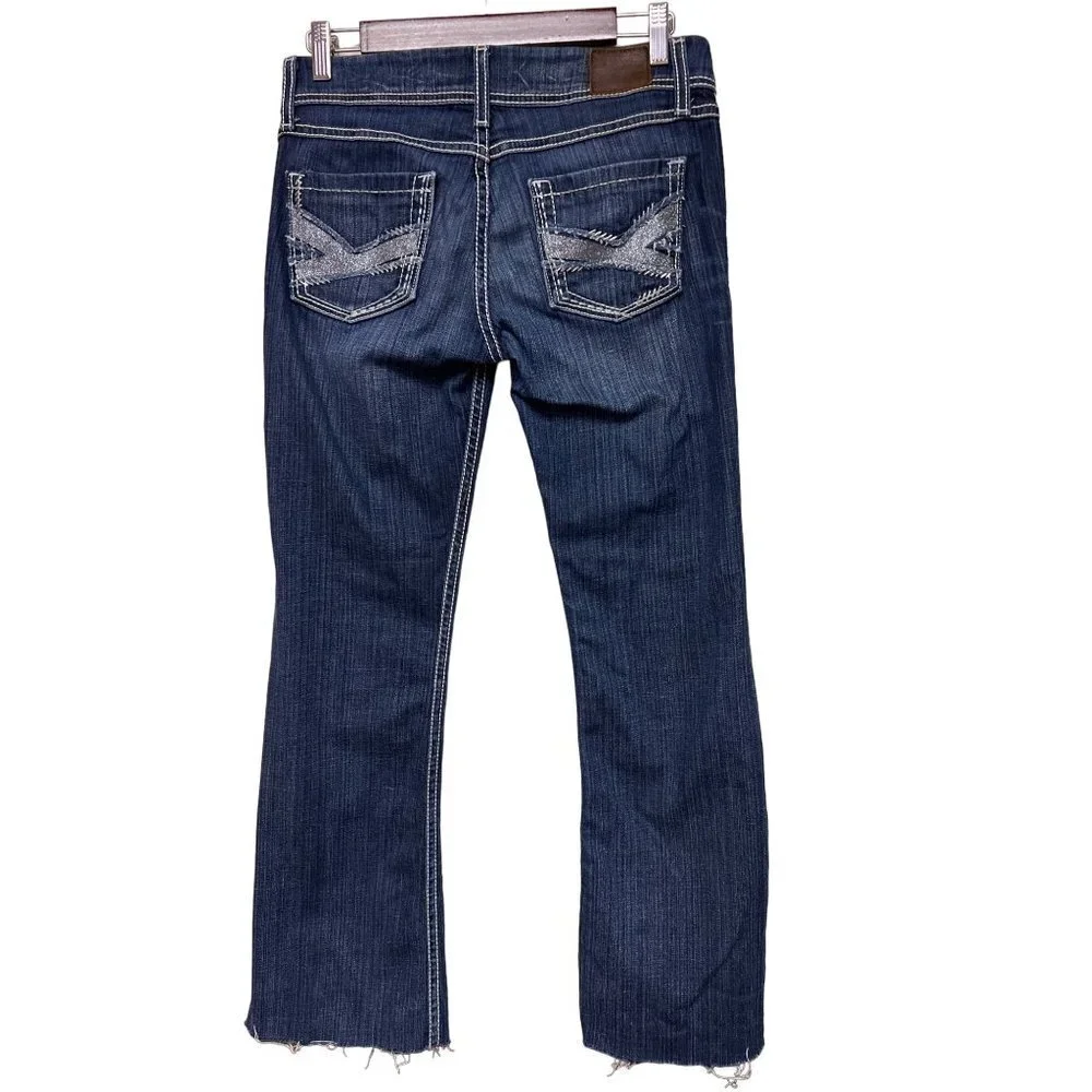 BKE Starlite Mid Rise Denim Blue Jeans Cut Off Pants Women's Size 28 - Picture 2 of 13